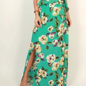 Chateau Charm Floral Maxi Skirt